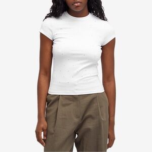 GOOD AMERICAN CRYSTAL BABY TEE